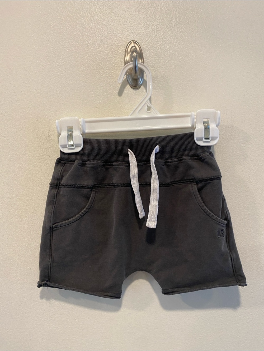 Little bipsy harem shorts size 2-3 years functional drawstring waistband charcoa